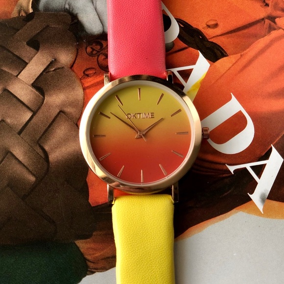 🆕RAINBOW Wristwatch in Sunset - Picture 2 of 5